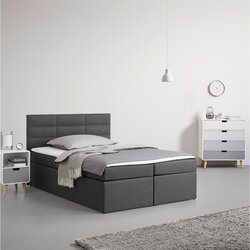 Bessagi Home Postelja Boxspring Lisa, Antracit, 140x200 Cene