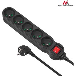 Armac EXTENSÃO ELÉTRICA MACLEAN PARA TV, COMPUTADOR, 5 TOMADAS, INTERRUPTOR, 3 M, (5000261672) Cene