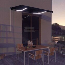  Tenda na ručno uvlačenje s LED svjetlima 350 x 250 cm antracit Cijene