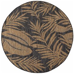 Ayyildiz Carpets Crni/smeđi okrugao unutarnji i vanjski tepih ø 80 cm Mira 1451 – Cene
