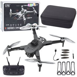 JYYRC Dron na daljinsko upravljanje Y329, HD kamera, WIFI, LED luči, aplikacija - karbon/črna Cene