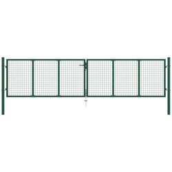 vidaXL mrežasta vrtna vrata čelična 400 x 100 cm zelena Cijene