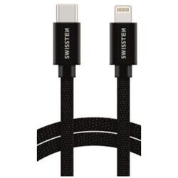 Swissten USB-C - lightning kabel, crni, 1,2m Cene