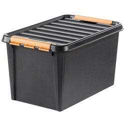Smart Store Zaboj za shranjevanje Pro (Do x Š x V: 59 x 39 x 34 cm, Plastika, Črne barve) Cene
