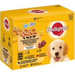 Pedigree 10 + 2 gratis! vrečke v multi pakiranju 12 x 100 g - Junior v želeju Cene