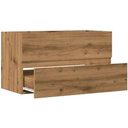 vidaXL Ormarić za umivaonik boja artisian hrast 90x38,5x45 cm drveni Cijene
