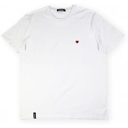 Organic Monkey Majice s kratkimi rokavi Pixel Heart T-Shirt - White Bela Cene