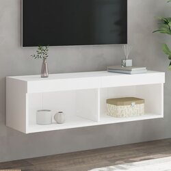 vidaXL TV ormarić s LED svjetlima bijeli 80x30x30 cm Cijene