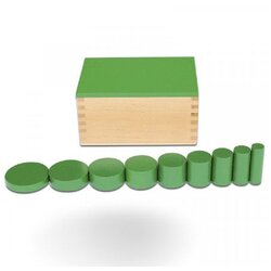 Montessori kutija sa cilindrom zelena Cene