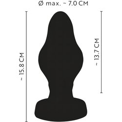 Anos Super Soft Butt Plug Black 15,8cm Cene