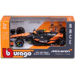 Bburago Bburago: McLaren Racing MCL38 (2024) F1 bolid, metalni model automobila 1/43 (Lando Norris #4) Cene