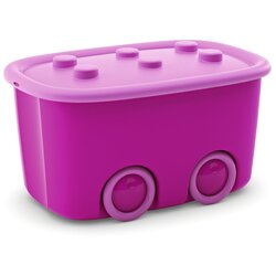 Kis Škatla za shranjevanje na kolesih Keter Funny Box (D x Š x V: 32 x 58 x 38,5 cm, plastika, barva: roza) Cene