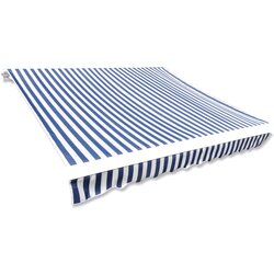 vidaXL Tenda iz platna 500x300 cm modra in bela, (20610492) Cene