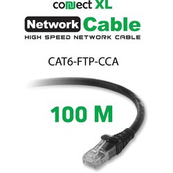 Connect Xl Mrežni FTP kabl, CAT6, CCA, 100 met. - Cat6e FTP CCA (dark gray), Sivi Cene