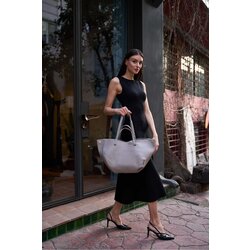 Madamra Gray Women's Pole Hand and Shoulder Bag with Wallet Cijene