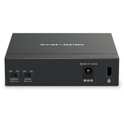 Mercusys MS105GP 5-portni gigabitni stoni prekidač sa 4-porta PoE+, 4×Gigabit PoE+ porta, 1×Gigabitni port bez PoE, 65 W PoE napajanje, stolno Cene