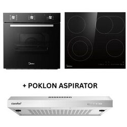 Midea Ugradna rerna MBON5M90M5-BK + Ugradna ploča MVC 662 + Poklon Comfee aspirator KWH-SLIF17SS-60 Cene