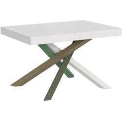 Itamoby Volantis (90x130/234 cm) - bela, barva nog: bela, zelena - raztegljiva jedilna miza, (20842843) Cene