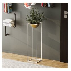 WALLXPERT Dekorativna saksija GED-020-C, 80 cm, O 26 cm,, Bijela Cijene