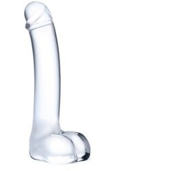 Gläs Realistic Curved Glass G-Spot Dildo Cijene
