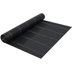 vidaXL Pokrov za suzbijanje korova i korijenja crni 1 x 50 m PP Cijene