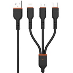 Kaku polnilni kabel 3,2A Quick Charge - 3v1 - Lightning, Micro USB, Type C Cene