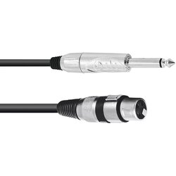 Omnitronic 30225170 XLR adapterski kabel [1x XLR vtičnica 3-polna - 1x klinken vtič 6.3 mm (mono)] 5.00 m črna, (20428043) Cene