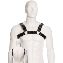 LEATHER BODY BODY LEATHER BLACK BULL DOG HARNESS Cene