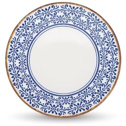 BonBistro Bel/moder servirni porcelanast krožnik ø 32 cm Azul – Cene