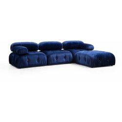  bubble velvet blue L1-O1-1R-PUF velvet blue corner sofa Cene