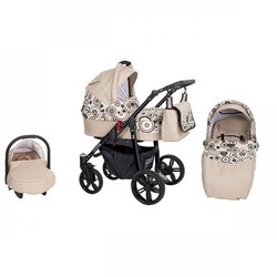 Kunert Kolica Za Bebe Silver crni ram set 2u1 Cene