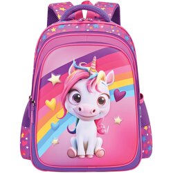 Scool ranac sa ojačanim leđima 3D Eva Unicorn SC2990, 42x30x22cm, Roze-ljubičasti Cene