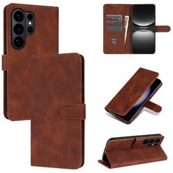 SUNSKY Eleganten ovitek etui iz umetnega usnja za Samsung S26 Ultra, Rjav Cene