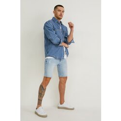 CA muške bermude, teksas, isprani izgled, regular fit, svetloplave Cene