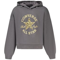 Converse hoodie dukserica za djevojčice s okruglim logom crna Cijene