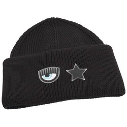 Chiara Ferragni Kape s šiltom EYE/STAR SILICON PATCH WOOL Črna Cene