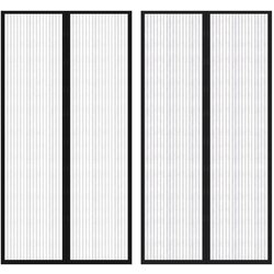 vidaXL Mreža protiv insekata čičak trakom i magnetom 2 kom 210 x 100 cm Crna Cijene