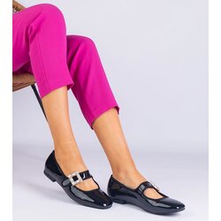 Gemre Black patent ballerinas decorated with a Furseda buckle Cijene