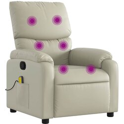 Maison Chic masažni stol - Relax naslanjač krem umetno usnje, (22061274) Cene