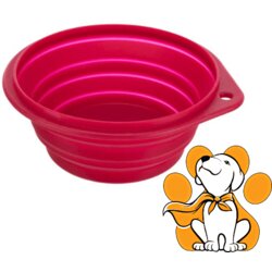Trixie Travel Bowl Red 250ml, Putna Činija Od Silikona, Crvena Cene