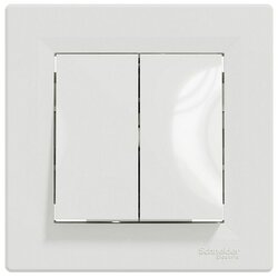 Schneider Electric Asfora Preklopno stikalo (2-krat, Bela, Podometna montaža, Plastika) Cene