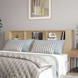 vidaXL uzglavlje s ormarićem boja hrasta sonome 220x18,5x104,5 cm Cijene