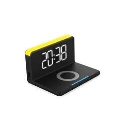 Terratec ChargeAir Digital alarm clock Black, Yellow Cene