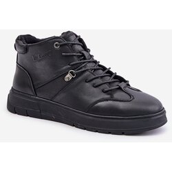 Lee Cooper Leather Insulated Sneakers Boots Men Black Cene
