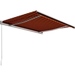 Maison Chic Ročno zložljiva tenda - Senčniki 400x300 cm oranžna in rjava, (22042234) Cene