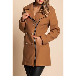 Fenzy Elegantan Kaput S Gumbima I Patentnim Zatvaračem, Boje Deve Cijene