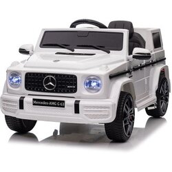 Proizvod sa nedostatkom - OUTLET - Dečiji automobil na akumulator -Mercedes AMG G63L - Beli Kožno Sedište Cene