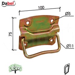 Dabel ručka za sanduk RK1 ZnŽ x100mm DSP Cene