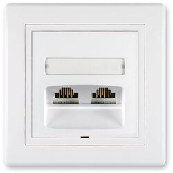 Aling Conel Utičnica 2xRJ45 CAT6 UTP bijela Cene