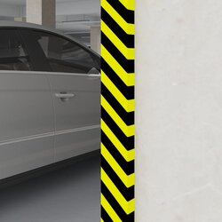 vidaXL Kotna zaščita rumena in črna 6x2x101,5 cm PU Cene